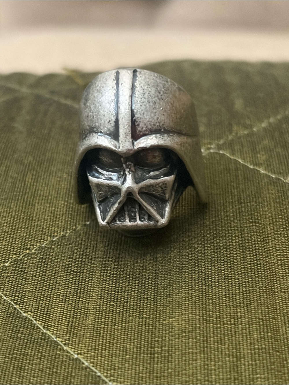 Men's Star Wars Silver Skull Helmet Ring - Gothic Statement Accessory
